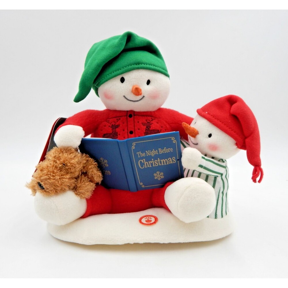 Hallmark 2019 Jingle Pals Story Time Snowman Plush Christmas Animated Tags